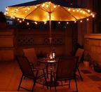 Solar Outdoor Christmas Fairy Lights LED Garland G40 Bulbs String Light Dimmable Remote Control Wedding Decoration for Garden